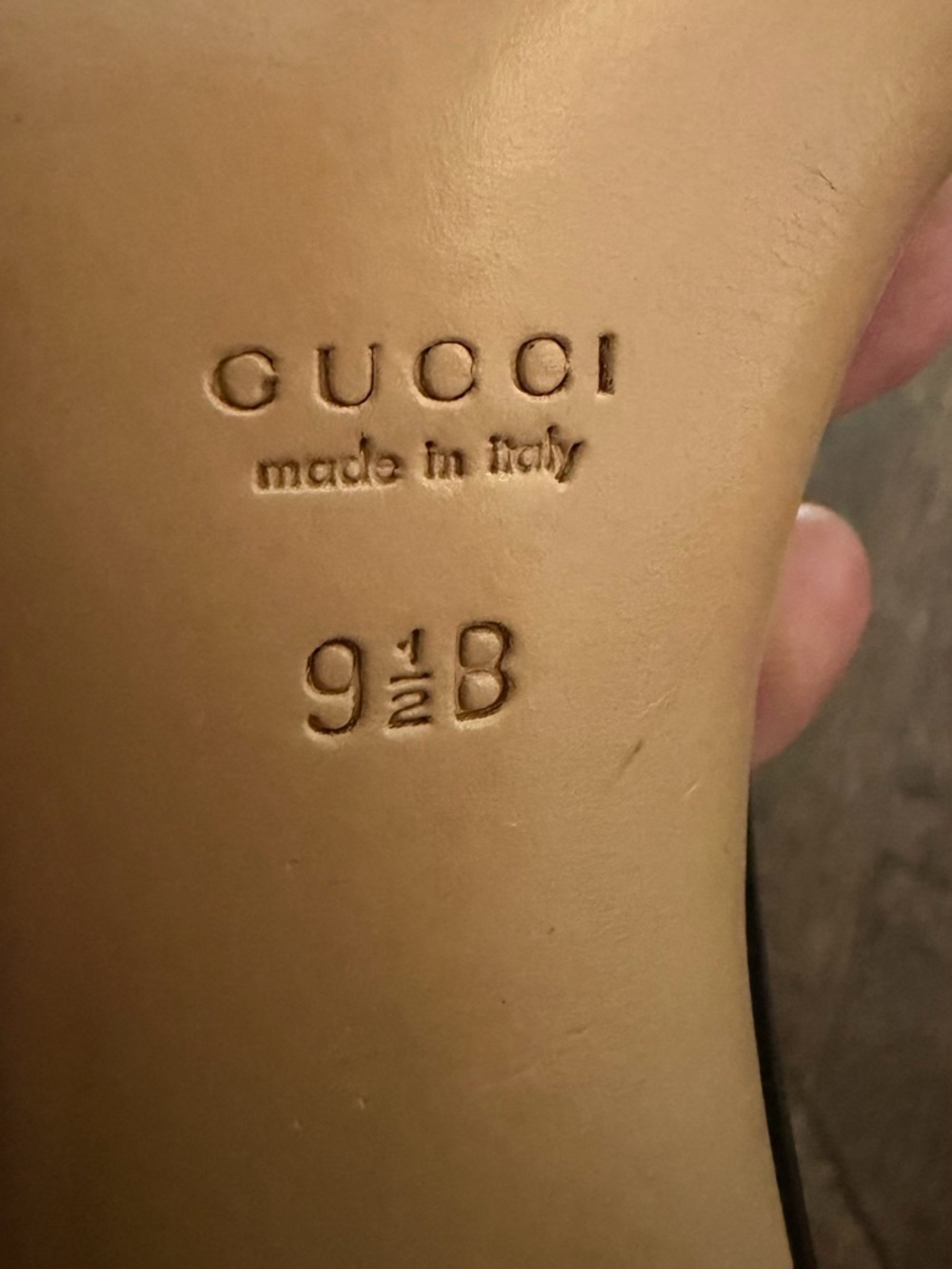 EUC Gucci Logo Mule Black Print Scarf Weave In The Strap Kitten Heel Size 9.5 - Picture 10 of 11